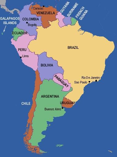 Rio grande河南美洲地图