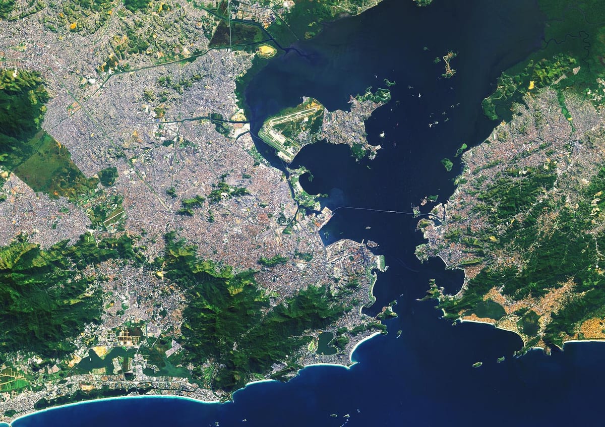 卫星地图的Rio de Janeiro
