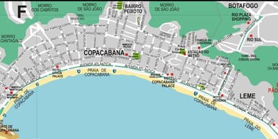 Copacabana里约热内卢地图