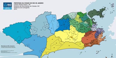 里约热内卢区的地图
