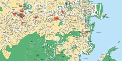 里约热内卢的街道地图