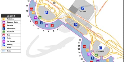 里约热内卢机场的地图