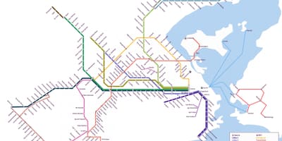 公共运输地图Rio de Janeiro