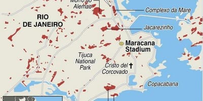 贫民窟地图Rio de Janeiro