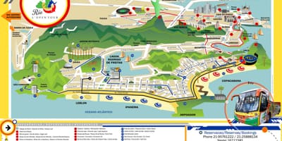 里约热内卢的旅游景点地图