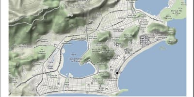 地图上的里约热内卢的红灯区